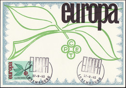 Luxembourg - Luxemburg CM 1965 Y&T N°670 - Michel N°MK715 - 3f EUROPA - Cartes Maximum
