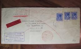 Nederland 1934 Eilbote Expres Hollande Pays Bas Germany Cover Mit Luftpost Befordert Netherland Air Mail - Covers & Documents