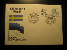 STOCKHOLM 1984 EUS Flag Flags Air Mail Cancel Cover SWEDEN Estonia Estonie Estland - Enveloppes