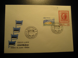 STOCKHOLM 1884 1984 EUS Flag Flags Cancel Medal Cover SWEDEN Estonia Estonie Estland - Enveloppes