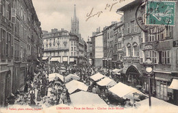MARCHES - LIMOGES - Place Des Bancs - Clocher De St Michel - Carte Postale Ancienne - Marchés