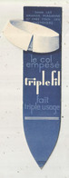 Marque Pages,TRIPLEFIL , Le Col Empesé, 2 Scans, Frais Fr 1.65 E - Bladwijzers