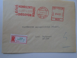 D193715   Hungary  Reg. Cover - Kohászati Művek Diósgyőr Miskolc 1978 - 400 Filler - RED METER  FREISTEMPEL  EMA - Timbres De Distributeurs [ATM]