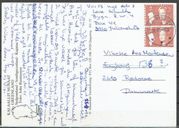 Greenland 1990. Post Card Sent To  Denmark.. - Groenland