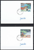 Greenland 1994. Christmas. Michel 254 - 255 On Card . Signed.. - Storia Postale