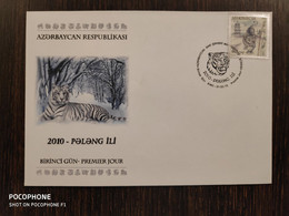 2010 FDC Azerbaijan Year Of Tiger - Azerbaiyan