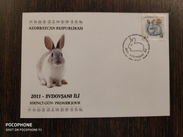 2011 FDC Azerbaijan Year Of Rabbit - Azerbaïjan