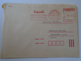 D193735  Hungary   Cover   -EMA Red Meter Freistempel  1989 Eternit  Nyergesújfalu - Vignette [ATM]