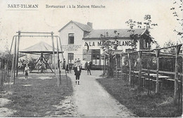 BELGIQUE -  SART- TILMAN -  1914 -  RESTAURANT - A LA MAISON BLANCHE  - VOIR LE VERSO - Oreye