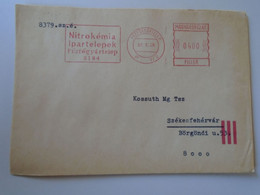 D193738  Hungary  Cover   -EMA Red Meter Freistempel  1987   Nitrochemical Industrial Plants Fűzfőgyártelep - Automatenmarken [ATM]