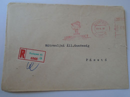 D193742   Hungary  Cover   -EMA Red Meter Freistempel  1969   Hungarofruct  Budapest - Pásztó - Vignette [ATM]