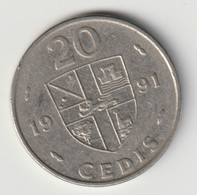 GHANA 1990: 20 Pesewas, KM 30 - Ghana