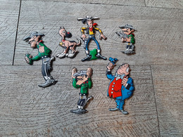 6 Figurines Lucky Luke Dalton Rantanplan  Morris Publicité Impérial Oxo Italy Rare Figurine Vintage Rare - Figuren - Kunststoff