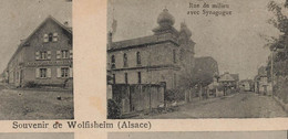 Wolfisheim * Gruss Souvenir Du Village 4 Vues * Synagogue Synagoge Temple Israélite Judaica Juif Juifs Jewish - Andere & Zonder Classificatie