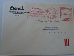 D193759  Hungary   Cover   -EMA Red Meter Freistempel  1986 Eternit - Nyergesújfalu  Asbestos - Viñetas De Franqueo [ATM]