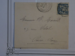 BN16 FRANCE BELLE  LETTRE   1897  PARIS  +SAGE 15C +AFFRANCH. INTERESSANT - Altri & Non Classificati