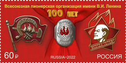 2022 0519 Russia The 100th Anniversary Of The Lenin All-Union Pioneer Organization MNH - Neufs