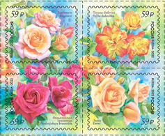 2022 3121 Russia Flowers Of Russia - Roses Flora MNH - Ongebruikt