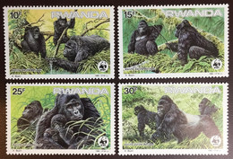 Rwanda 1985 WWF Mountain Gorillas Animals MNH - Gorilles