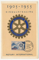 ALGERIE - Carte Maximum 30f Rotary International - Premier Jour ALGER Juin 1955 - Maximum Cards