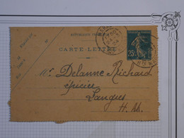 BN16  FRANCE  BELLE CARTE   1924ENTIER SEMEUSE  +AFF. INTERESSANT + + - Autres & Non Classés