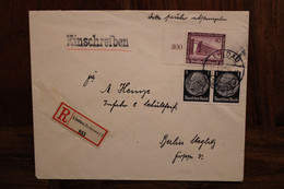 1940's Lindau Deutsches Dt Reich Cover Einschreiben Registered Reco R Bord De Feuille - Storia Postale