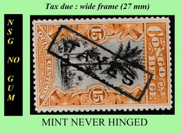 1909 ** BELGIAN CONGO / CONGO BELGE = COB MNH/NSG TX29 (WIDE FRAME) GREEN MATADI (No Gum Plural) - Unused Stamps