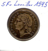 France. 5 Francs Lavrillier Bronze Aluminium 1945 - 5 Francs