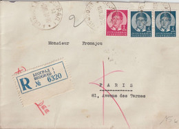 1938 - YOUGOSLAVIE - ENVELOPPE RECOMMANDEE De BELGRADE => PARIS - Cartas & Documentos