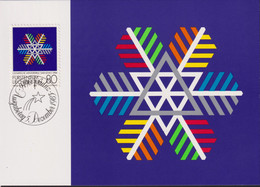 1983 Liechtenstein, MC 44 Mi:LI 835, Yt:LI 776, Zum:LI 774, Olympische Winterspiele Sarajewo 1984  Bunter Schneekristall - Cartas & Documentos