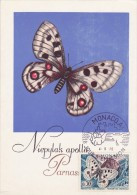 MONACO Carte Maximum - Parnassius Apollo - Maximum Cards