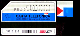 G 328 C&C 2408 SCHEDA TELEFONICA USATA INCURIOSIRE 10.000 L. 30.06.96 TES VARIANTE FALLA BIANCA - Fouten & Varianten