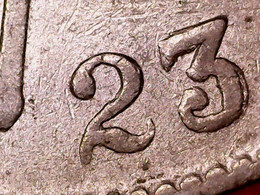 1 Franc 1923 Fr Met Dubbele 3 Oost - 1 Franc