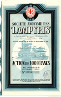 S.A. Des Lampyris - Action De 100 Frs. Au Porteur - Nice Juillet 1943. - Industrie