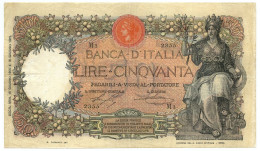 50 LIRE CAPRANESI BUOI TESTINA DECRETO PRIMA DATA 15/06/1915 BB/BB+ - Sonstige