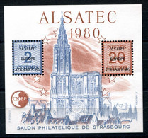 RC 24280 FRANCE COTE 12€ CNEP N° 1 - 1980 SALON PHILATELIQUE DE STRASBOURG BLOC FEUILLET NEUF ** MNH TB - CNEP