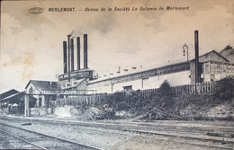 Merlemont Usines De La Société La Dolomie De Merlemont Préaux à Ghlin Voies De Chemin De Fer Attelage 1912 - Philippeville