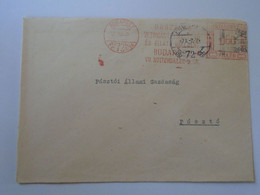 D193763  Hungary   Cover   -EMA Red Meter Freistempel  1967 National Seed Producer Budapest  - Pásztó - Machine Labels [ATM]