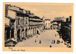 ITALIA ITALY  - FERMO PIAZZA DEL POPOLO VIAGGIATA NEL 1951 PERFETTISSIMA STUPENDA - Fermo