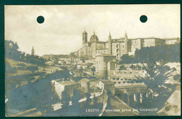 G107 - URBINO PANORAMA PRESO DAI CAPPUCCINI 1911 NB FORI SULLA CARTOLINA - Urbino