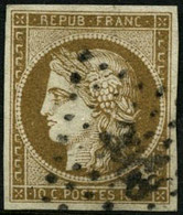 Obl. N°1a 10c Bistre-brun - TB - 1849-1850 Cérès