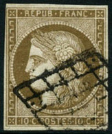 Obl. N°1b 10c Bistre Verdâtre - TB - 1849-1850 Ceres