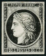 ** N°3a 20c Noir S/blanc - TB - 1849-1850 Ceres