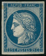 ** N°4d 25c Bleu, Réimp - TB - 1849-1850 Ceres
