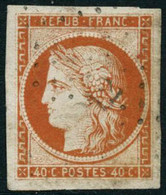 Obl. N°5 40c Orange, Pièce De Luxe - TB - 1849-1850 Cérès
