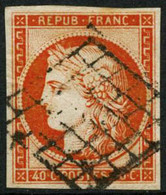 Obl. N°5 40c Orange - TB - 1849-1850 Ceres