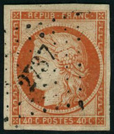 Obl. N°5a 40c Orange Vif - TB - 1849-1850 Cérès