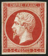 (*) N°12 5c Empire, Essai En Rouge-orangé - TB - 1853-1860 Napoleon III