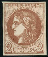 ** N°40B 2c Brun-rouge R2 - TB - 1870 Bordeaux Printing