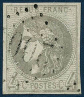 Obl. N°41B 4c Gris, R2 - TB - 1870 Bordeaux Printing